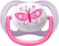 Schnuller ultra air happy Silikon, rosa/lila, 0-6 Monate, 2 St PHILIPS AVENT