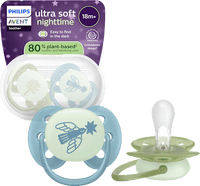 Schnuller ultra soft nighttime Silikon, grün/blau, ab 18 Monaten, 2 St