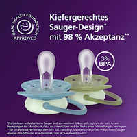 Schnuller ultra soft nighttime Silikon, grün/blau, ab 18 Monaten, 2 St