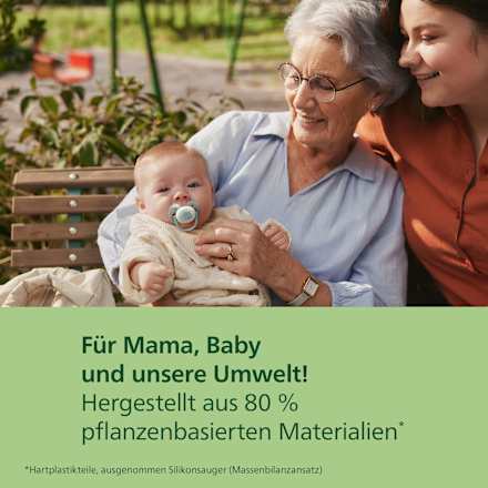Schnuller ultra soft nighttime Silikon, türkis/grün, 0-6 Monate, 2 St