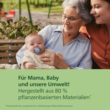 Schnuller ultra soft Silikon, beige/mint + grün/blau, 0-6 Monate, 4 St