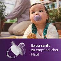 Schnuller ultra soft Silikon, lila/rosa, 6-18 Monate, 2 St