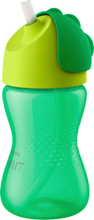 Drinkrietje beker groen, 300 ml, 1 stuk