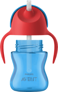 Drinkrietje met handvatten blauw, 200 ml, 1 st.