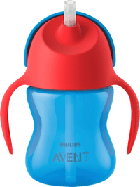 Drinkrietje met handvatten blauw, 200 ml, 1 st.