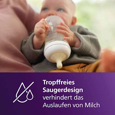 Trinklernflasche Natural Response weiß/blau, ab 6. Monat, 150 ml, 1 St