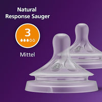 Natural Response siliconen spenen, stroomsnelheid 3, 2 stuks