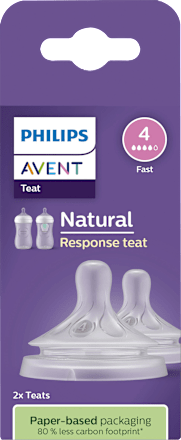 Natural Response siliconen spenen, stroomsnelheid 4, 2 stuks