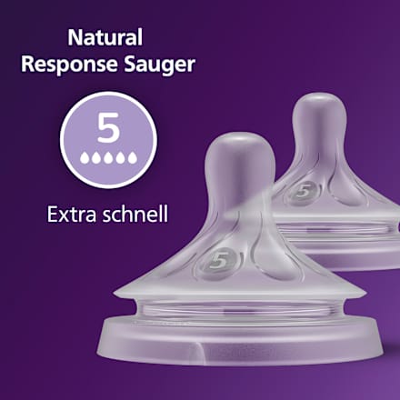 Trinksauger Natural Response Silikon, Durchflussrate 5, 2 St