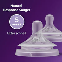 Natural Response siliconen spenen, stroomsnelheid 5, 2 stuks