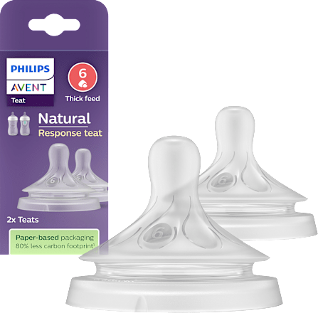 Natural Response siliconen spenen, stroomsnelheid 6, 2 stuks