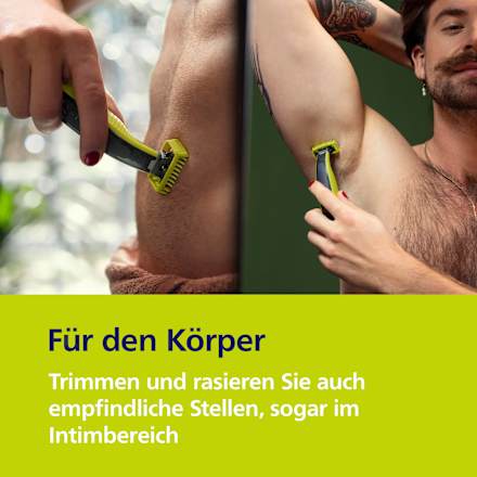 Elektrischer Rasierer, OneBlade 360 Face & Body QP2834/23, 1 St