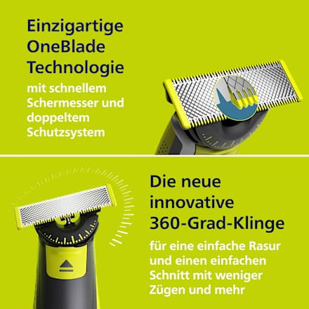 Elektrisch scheerapparaat, OneBlade 360 ​​​​gezicht &amp; lichaam QP2834/23, 1 st.