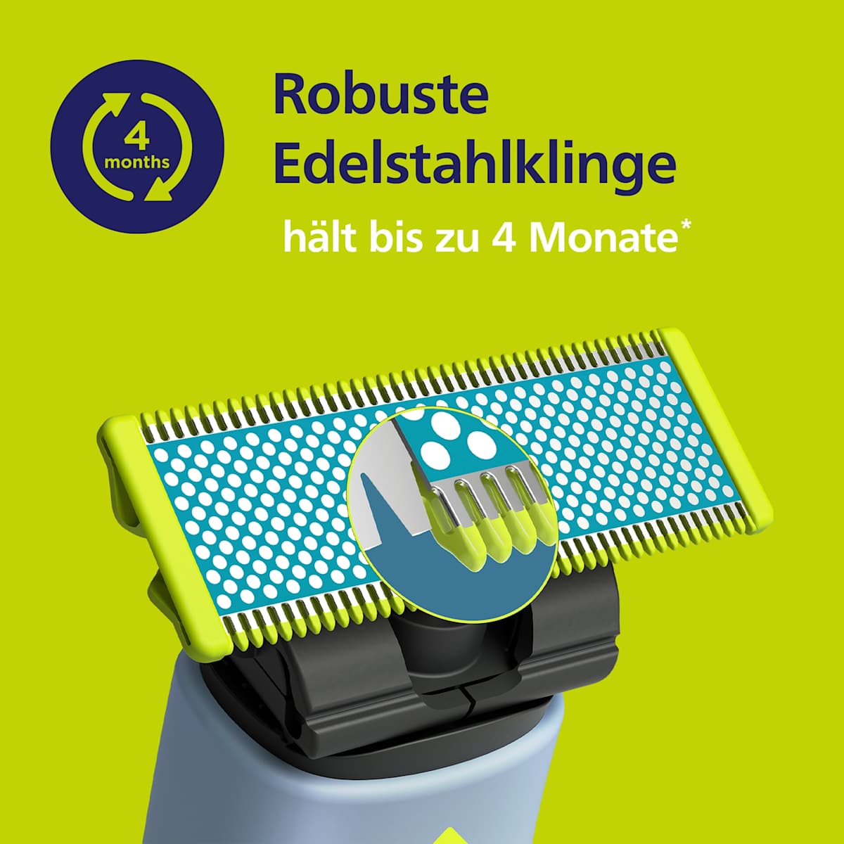 PHILIPS OneBlade Elektrischer Rasierer, OneBlade Face First Shave QP1326/20, 1 St