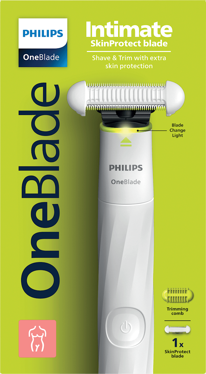 PHILIPS OneBlade Elektrischer Rasierer, OneBlade Intimate Women QP1930/22, 1 St