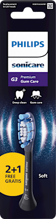 Aufsteckbürsten G3 Gum Care schwarz, 3 St