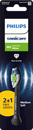 Aufsteckbürsten W2 OptimalWhite schwarz, 3 St