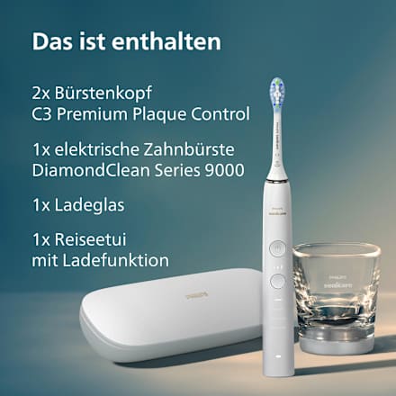Sonic tandenborstel HX9913/17 Diamond Clean 9000 wit, 1 st.