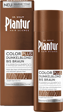Farbshampoo Color Plus Dunkelblond bis Braun, 200 ml