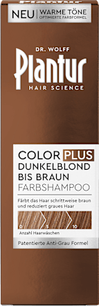Farbshampoo Color Plus Dunkelblond bis Braun, 200 ml