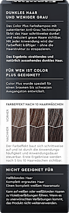 Farbshampoo Color Plus Dunkelbraun bis Schwarz, 200 ml