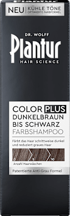Farbshampoo Color Plus Dunkelbraun bis Schwarz, 200 ml