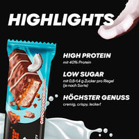 Proteinriegel, 40% Protein+ Crisp, Choco Coco Geschmack, 40 g