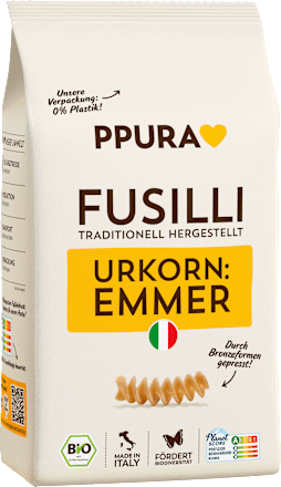 Nudeln, Fusilli aus Emmer, 500 g