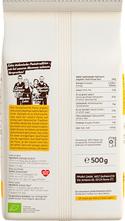 Nudeln, Fusilli aus Emmer, 500 g