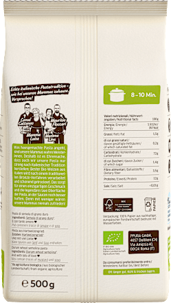 Nudeln, Fusilli aus italienischem Hartweizen, 500 g