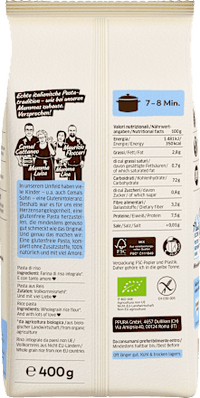 Nudeln, Fusilli aus Vollkornreis, glutenfrei, 400 g