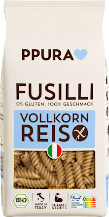 Nudeln, Fusilli aus Vollkornreis, glutenfrei, 400 g