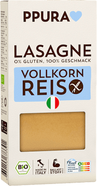 Nudeln, Lasagne aus Vollkornreis, glutenfrei, 250 g