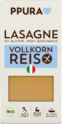 Nudeln, Lasagne aus Vollkornreis, glutenfrei, 250 g