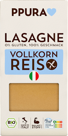 Nudeln, Lasagne aus Vollkornreis, glutenfrei, 250 g