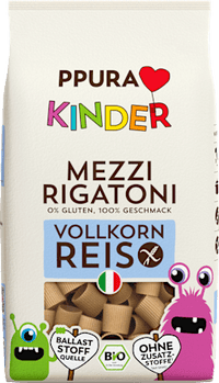 Nudeln, Rigatoni Vollkornreis für Kinder, glutenfrei, 400 g
