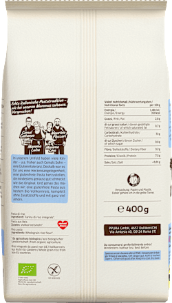Nudeln, Rigatoni Vollkornreis für Kinder, glutenfrei, 400 g