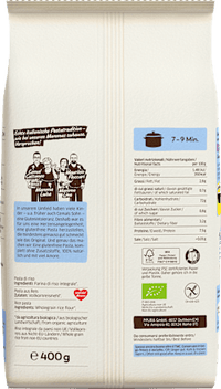 Nudeln, Rigatoni Vollkornreis für Kinder, glutenfrei, 400 g
