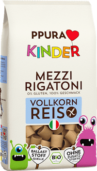Nudeln, Rigatoni Vollkornreis für Kinder, glutenfrei, 400 g