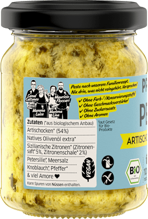 Pesto, artisjokken &amp; citroen, 120 g