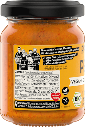 Pesto, Calabrese mit Paprika, vegan, 120 g