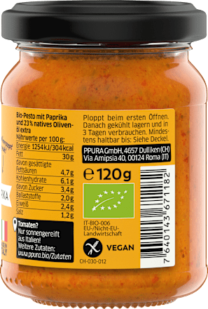 Pesto, Calabrese mit Paprika, vegan, 120 g