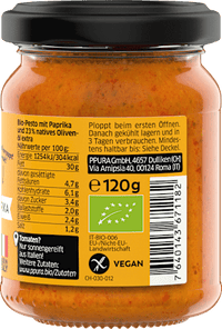 Pesto, Calabrese mit Paprika, vegan, 120 g