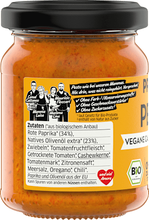 Pesto, Calabrese mit Paprika, vegan, 120 g