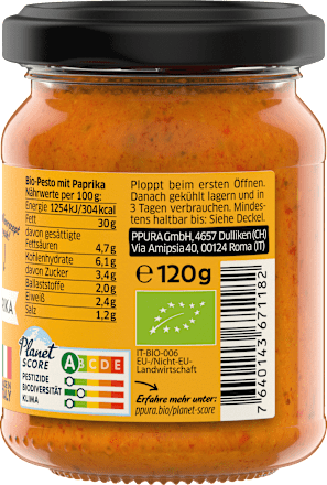 Pesto, Calabrese mit Paprika, vegan, 120 g