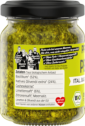 Pesto, ital. Basilikum & Limette, 120 g