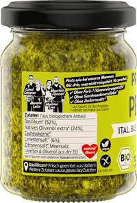 Pesto, ital. Basilikum & Limette, 120 g