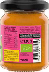 Pesto mit Gemüse für Kinder, 120 g