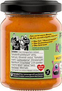 Pesto, Rosso mild für Kinder, 120 g