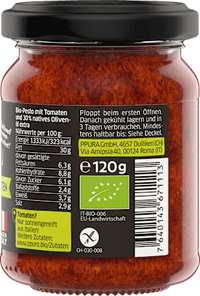 Pesto, Rosso mit 35 % getrocknete Tomaten, 120 g
